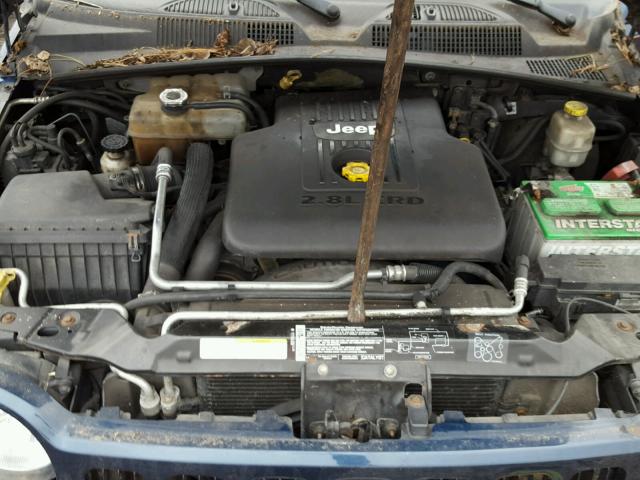 1J8GL48535W635613 - 2005 JEEP LIBERTY SP BLUE photo 7