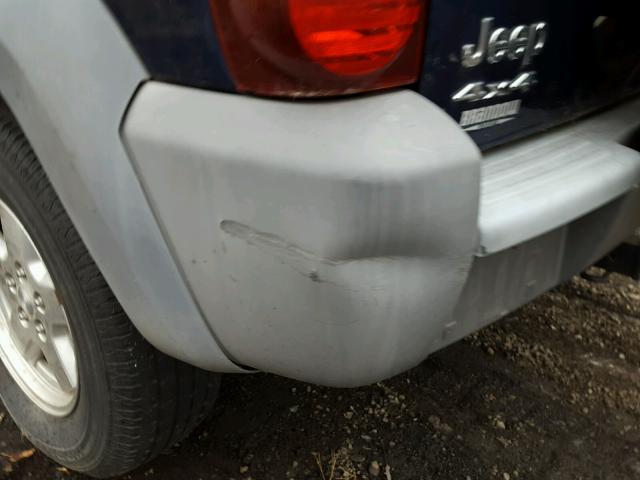 1J8GL48535W635613 - 2005 JEEP LIBERTY SP BLUE photo 9