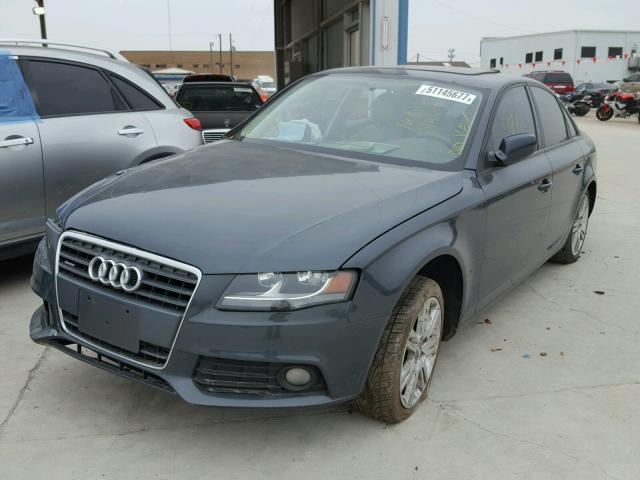 WAUBFAFLXAN047424 - 2010 AUDI A4 PREMIUM GRAY photo 2