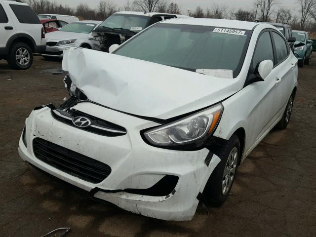 KMHCT4AE5FU900363 - 2015 HYUNDAI ACCENT GLS WHITE photo 2