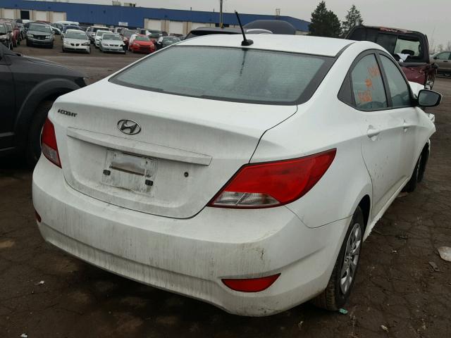 KMHCT4AE5FU900363 - 2015 HYUNDAI ACCENT GLS WHITE photo 4