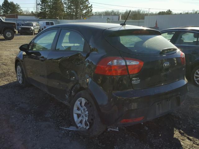 KNADM5A32D6138523 - 2013 KIA RIO LX BLACK photo 3