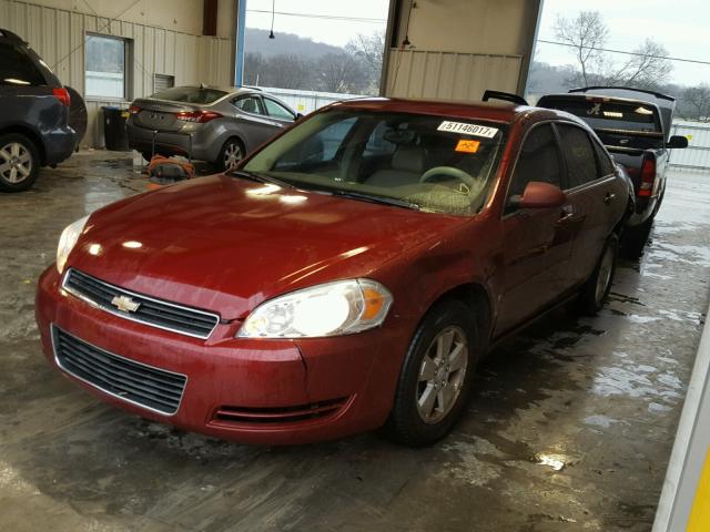 2G1WT58K089278508 - 2008 CHEVROLET IMPALA LT MAROON photo 2