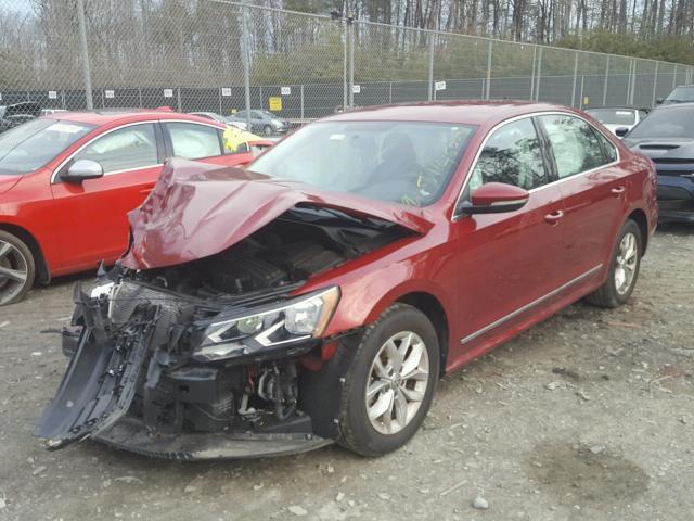 1VWAT7A38GC059770 - 2016 VOLKSWAGEN PASSAT S წითელი ფოტო 2