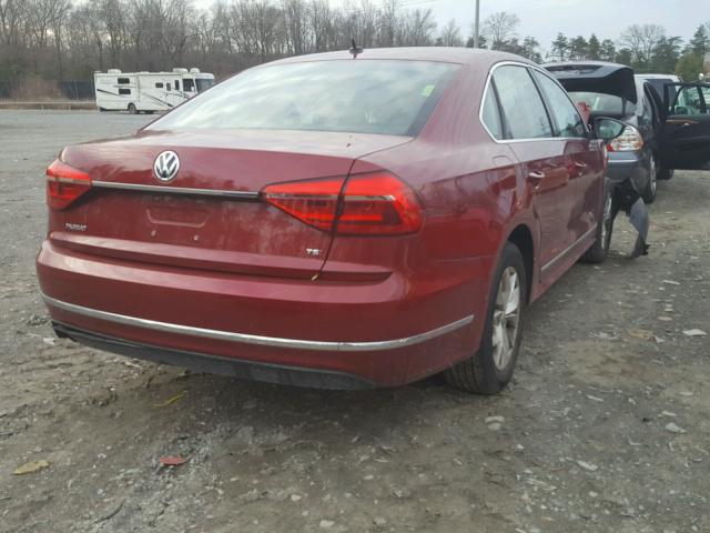 1VWAT7A38GC059770 - 2016 VOLKSWAGEN PASSAT S წითელი ფოტო 4
