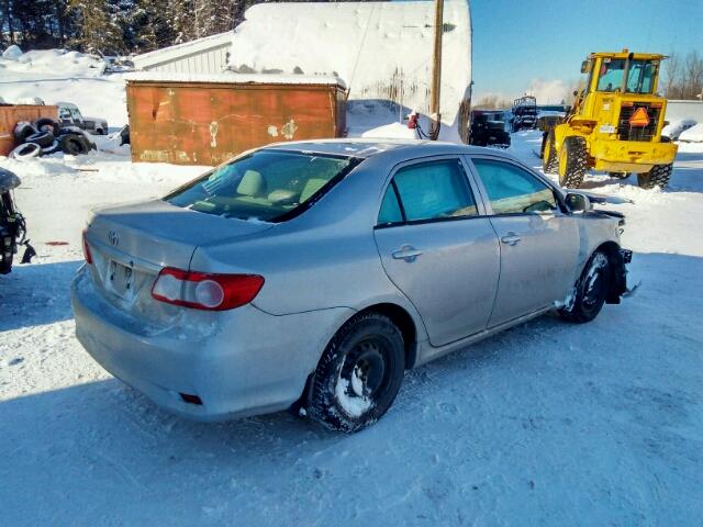 2T1BU4EE4BC665016 - 2011 TOYOTA COROLLA SILVER photo 4