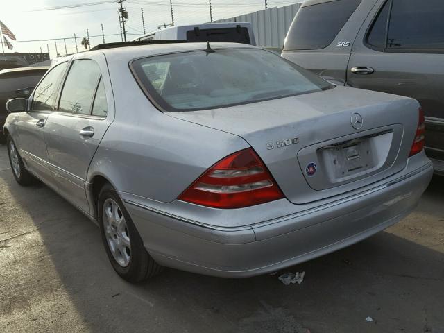 WDBNG75J4YA115295 - 2000 MERCEDES-BENZ S 500 SILVER photo 3