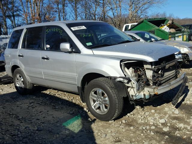 2HKYF18555H516212 - 2005 HONDA PILOT EXL SILVER photo 1