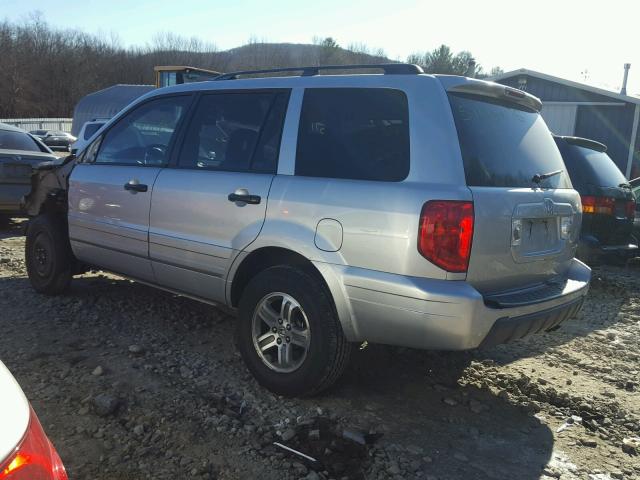 2HKYF18555H516212 - 2005 HONDA PILOT EXL SILVER photo 3