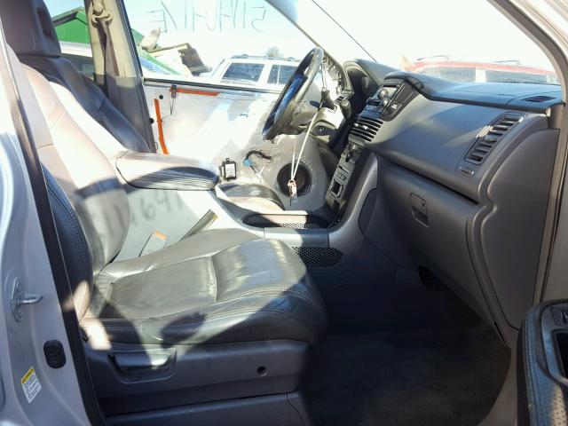 2HKYF18555H516212 - 2005 HONDA PILOT EXL SILVER photo 5