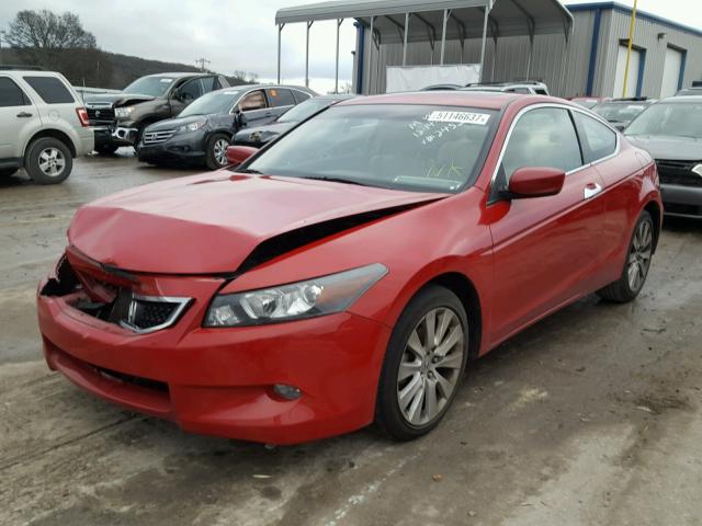 1HGCS22879A012452 - 2009 HONDA ACCORD EXL RED photo 2