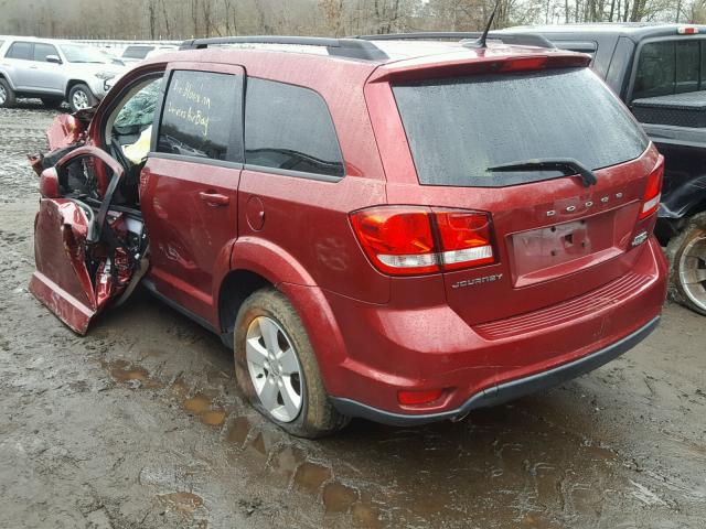 3D4PG1FG2BT530578 - 2011 DODGE JOURNEY MA MAROON photo 3