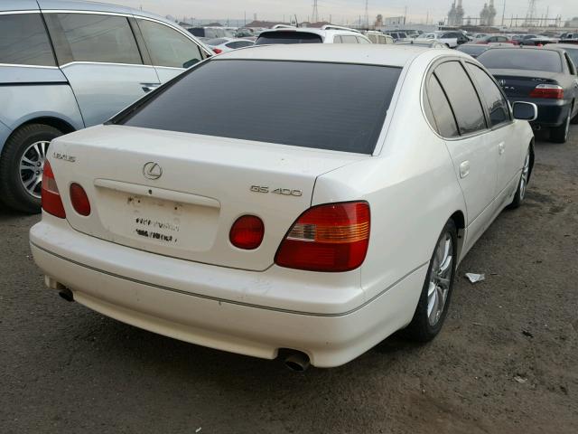 JT8BH68X1X0019560 - 1999 LEXUS GS 400 WHITE photo 4