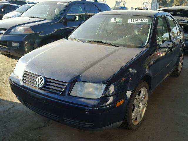 3VWSG69M72M044278 - 2002 VOLKSWAGEN JETTA GLS BLUE photo 2