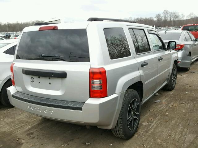 1J4NF1GB1AD675782 - 2010 JEEP PATRIOT SP SILVER photo 4