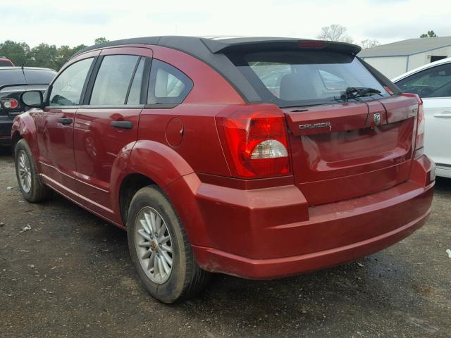 1B3JB48BX7D501963 - 2007 DODGE CALIBER SX RED photo 3