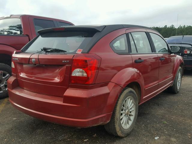 1B3JB48BX7D501963 - 2007 DODGE CALIBER SX RED photo 4