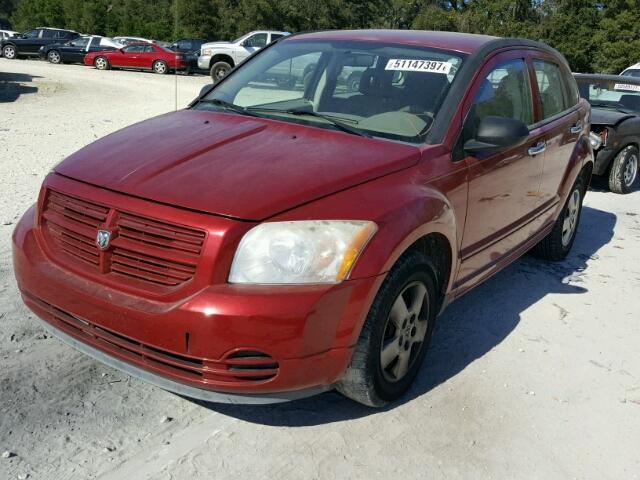 1B3HB28B97D182848 - 2007 DODGE CALIBER RED photo 2