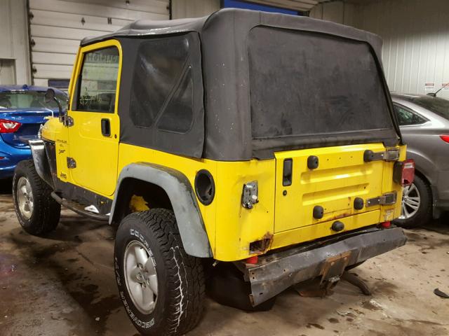 1J4FA49S5YP710382 - 2000 JEEP WRANGLER / YELLOW photo 3