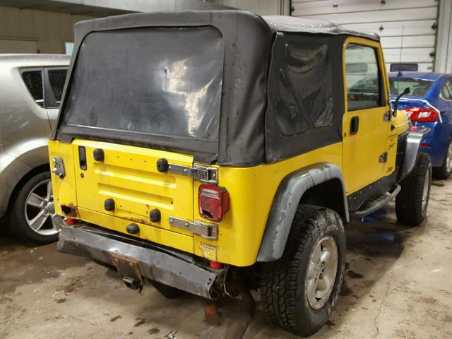 1J4FA49S5YP710382 - 2000 JEEP WRANGLER / YELLOW photo 4