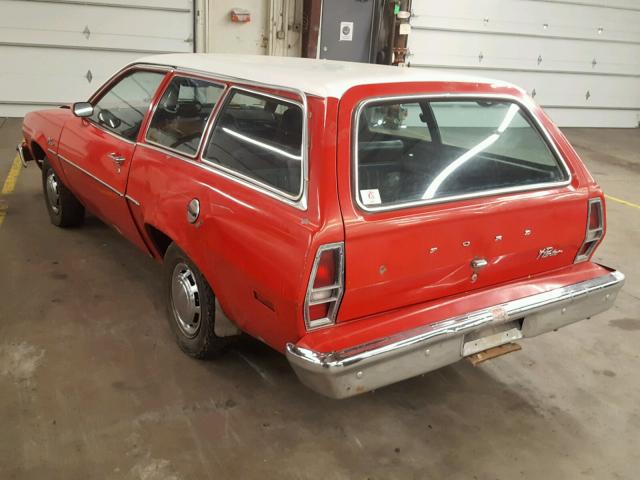 6X12Y171535 - 1976 FORD PINTO RED photo 3