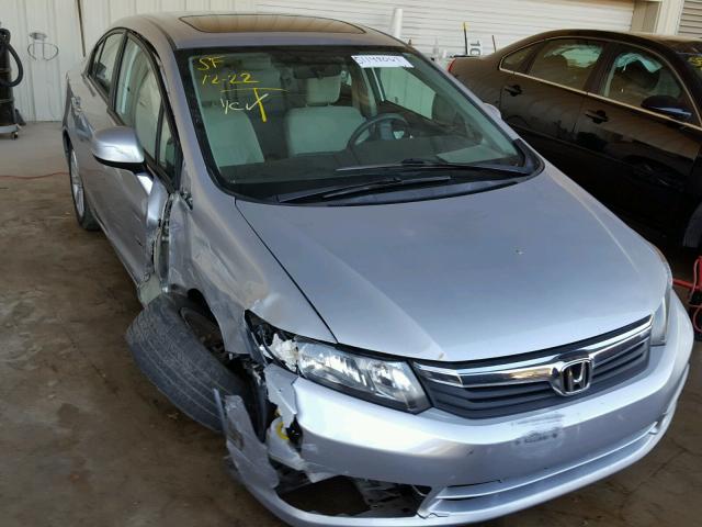 2HGFB2F86CH602674 - 2012 HONDA CIVIC EX ვერცხლისფერი ფოტო 1
