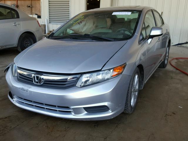 2HGFB2F86CH602674 - 2012 HONDA CIVIC EX SILVER photo 2