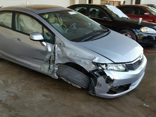 2HGFB2F86CH602674 - 2012 HONDA CIVIC EX ვერცხლისფერი ფოტო 9
