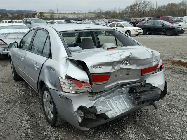 5NPET46C07H255685 - 2007 HYUNDAI SONATA GLS SILVER photo 3