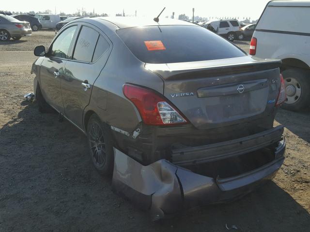 3N1CN7AP3EK448254 - 2014 NISSAN VERSA S CHARCOAL photo 3