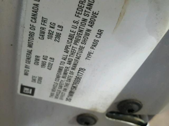 2G1WM15K769361778 - 2006 CHEVROLET MONTE CARL 灰色 照片 10