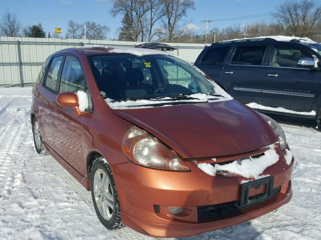 JHMGD37678S056076 - 2008 HONDA FIT SPORT ORANGE photo 1