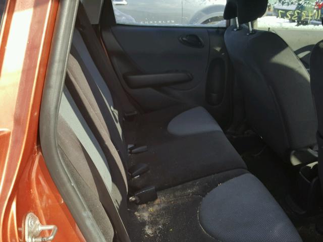 JHMGD37678S056076 - 2008 HONDA FIT SPORT ORANGE photo 6