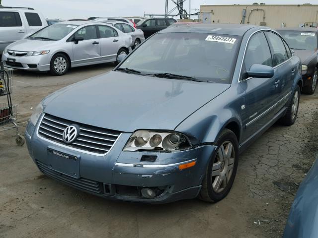 WVWUK63B92P344514 - 2002 VOLKSWAGEN PASSAT W8 TEAL photo 2