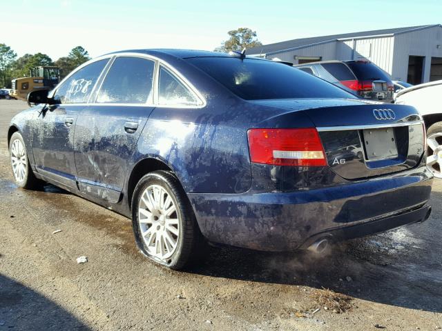 WAUDH74F36N083255 - 2006 AUDI A6 3.2 QUA BLUE photo 3