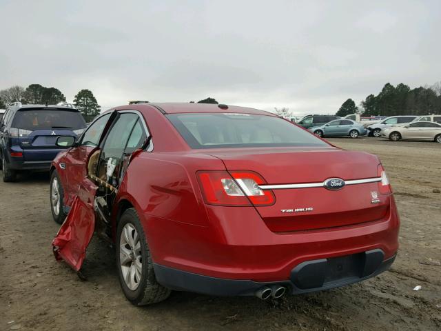 1FAHP2EW5AG139997 - 2010 FORD TAURUS SEL RED photo 3