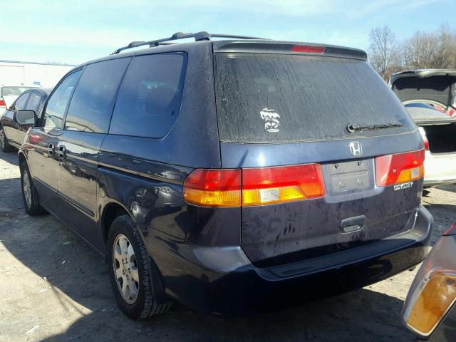 5FNRL18974B133336 - 2004 HONDA ODYSSEY EX BLUE photo 3