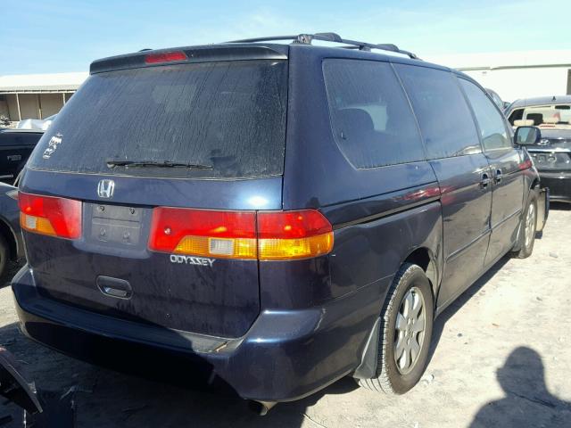 5FNRL18974B133336 - 2004 HONDA ODYSSEY EX BLUE photo 4