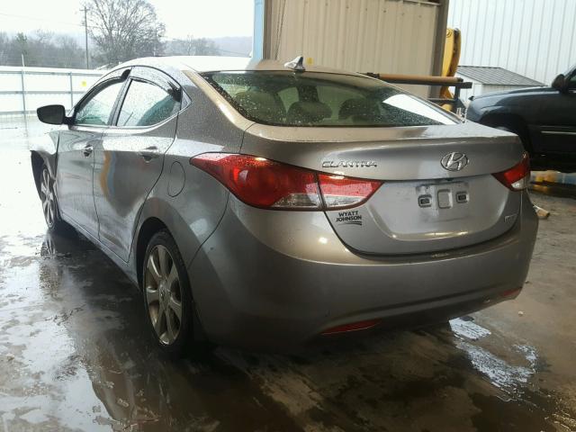 KMHDH4AE5DU598530 - 2013 HYUNDAI ELANTRA GL SILVER photo 3