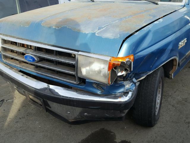 2FTEF15Y1LCA16343 - 1990 FORD F150 BLUE photo 9