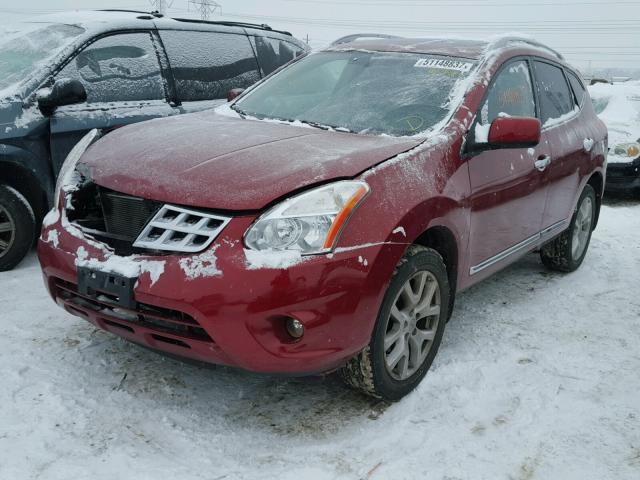 JN8AS5MVXBW251176 - 2011 NISSAN ROGUE S RED photo 2