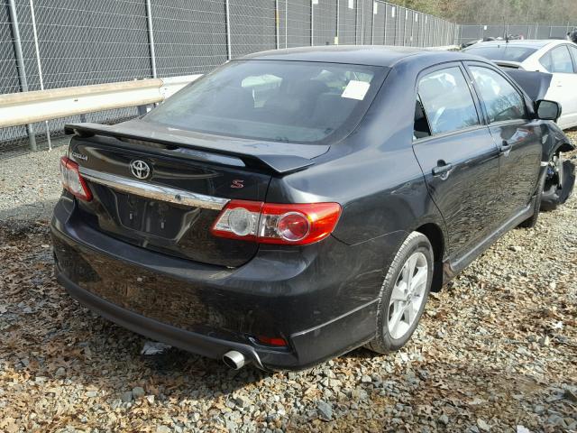 2T1BU4EE3DC943245 - 2013 TOYOTA COROLLA BA BLACK photo 4