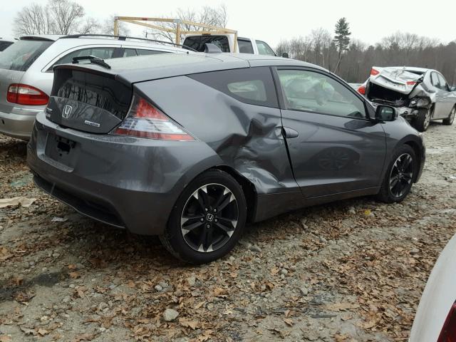 JHMZF1D42ES000858 - 2014 HONDA CR-Z CHARCOAL photo 4