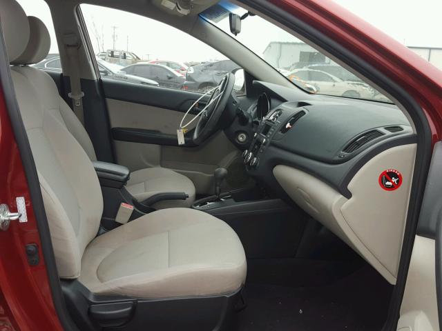 KNAFU4A28A5103920 - 2010 KIA FORTE EX RED photo 5