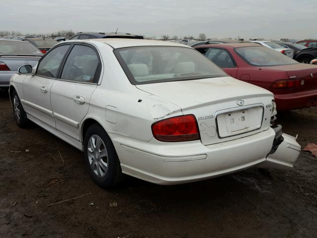 KMHWF25H23A815510 - 2003 HYUNDAI SONATA GL WHITE photo 3