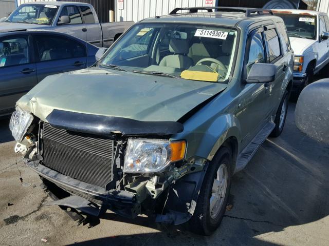 1FMCU03148KD67436 - 2008 FORD ESCAPE XLT GREEN photo 2