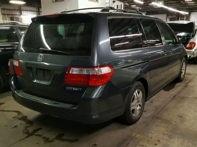 5FNRL38695B072090 - 2005 HONDA ODYSSEY EX GREEN photo 4