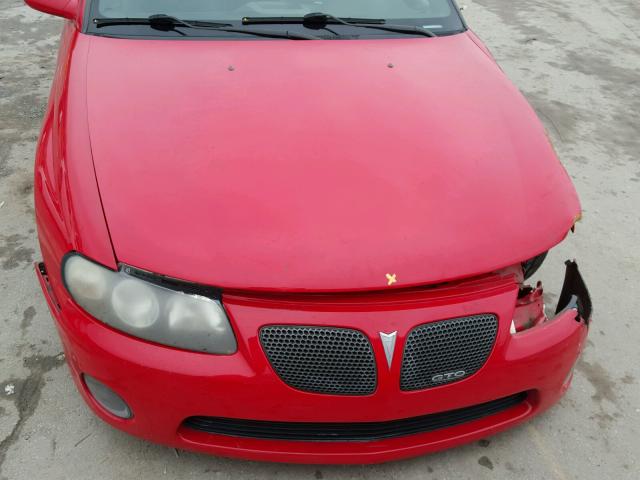 6G2VX12G94L265853 - 2004 PONTIAC GTO RED photo 7