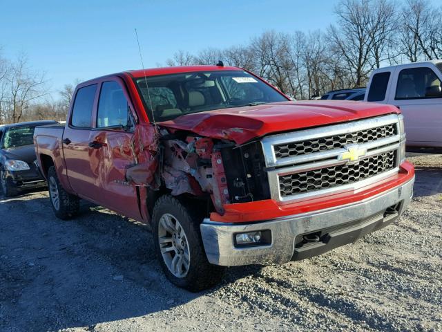 3GCUKREC1EG137762 - 2014 CHEVROLET SILVERADO RED photo 1