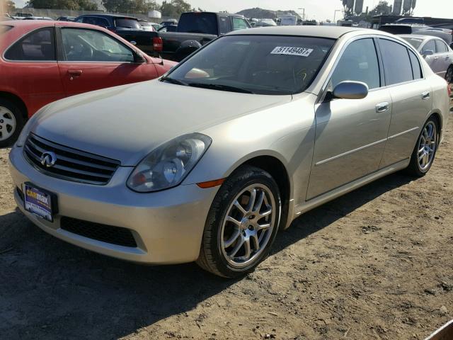 JNKCV51EX6M515013 - 2006 INFINITI G35 TAN photo 2